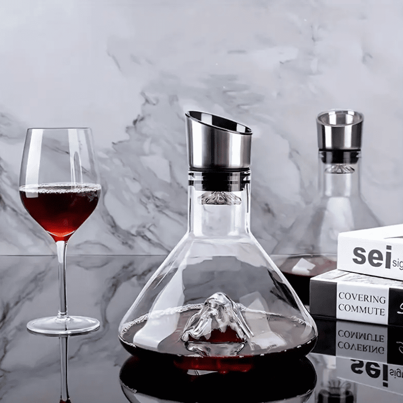 Iceberg Glass Wine Decanter Aerator Home Bar