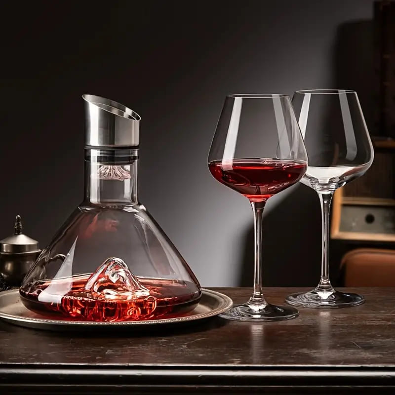 Iceberg Glass Wine Decanter Aerator Home Bar
