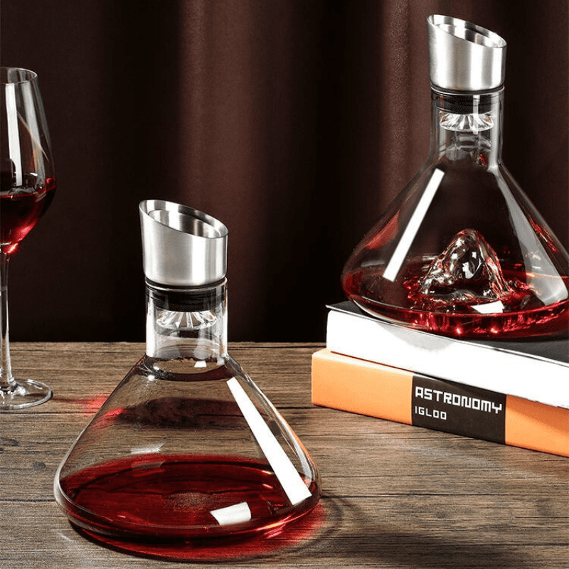 Iceberg Glass Wine Decanter Aerator Home Bar
