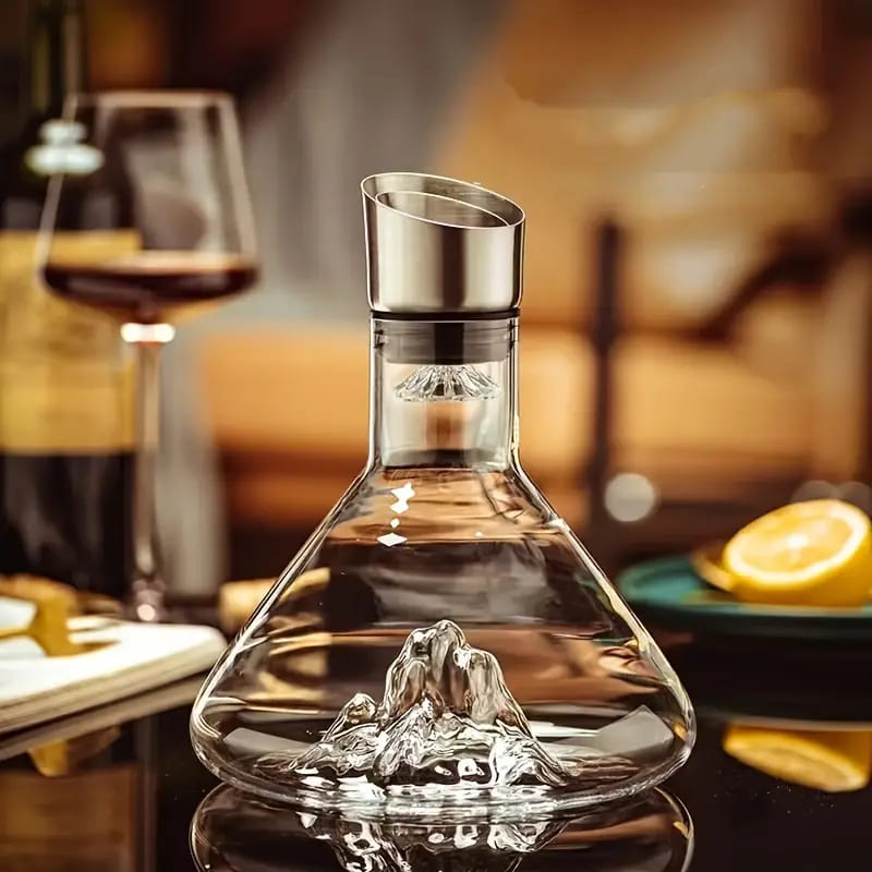 Iceberg Glass Wine Decanter Aerator Home Bar