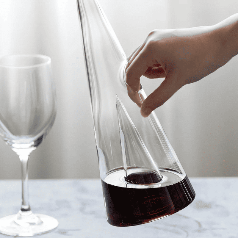 Whiskey Wine Decanter Pyramid Glass Bar at Home