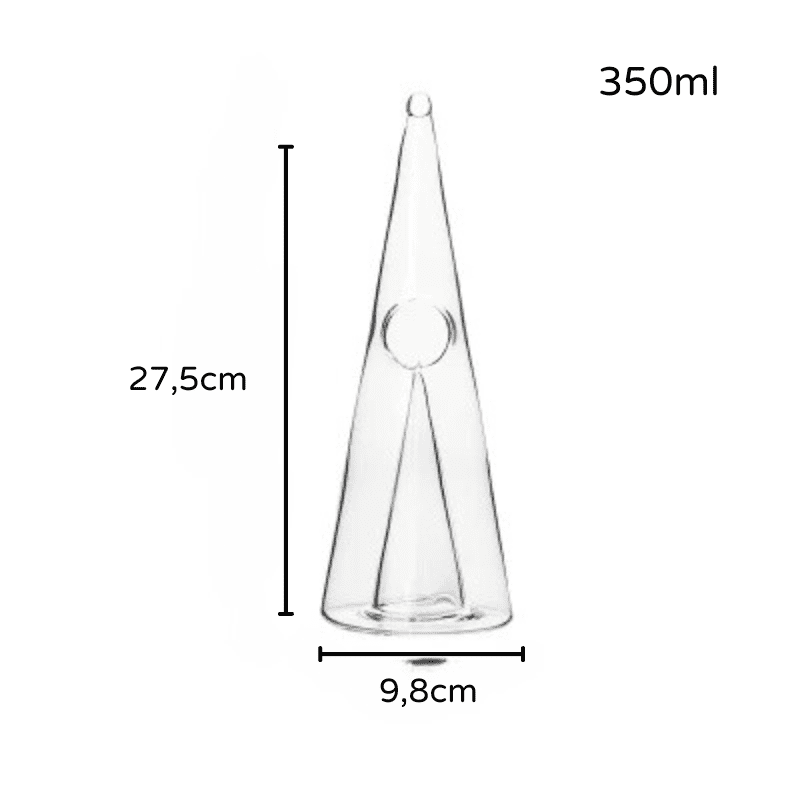 Whiskey Wine Decanter Pyramid Glass Bar at Home