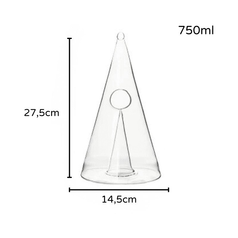 Whiskey Wine Decanter Pyramid Glass Bar at Home