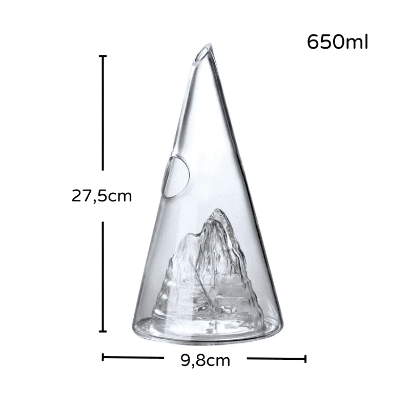 Whiskey Wine Decanter Pyramid Glass Bar at Home