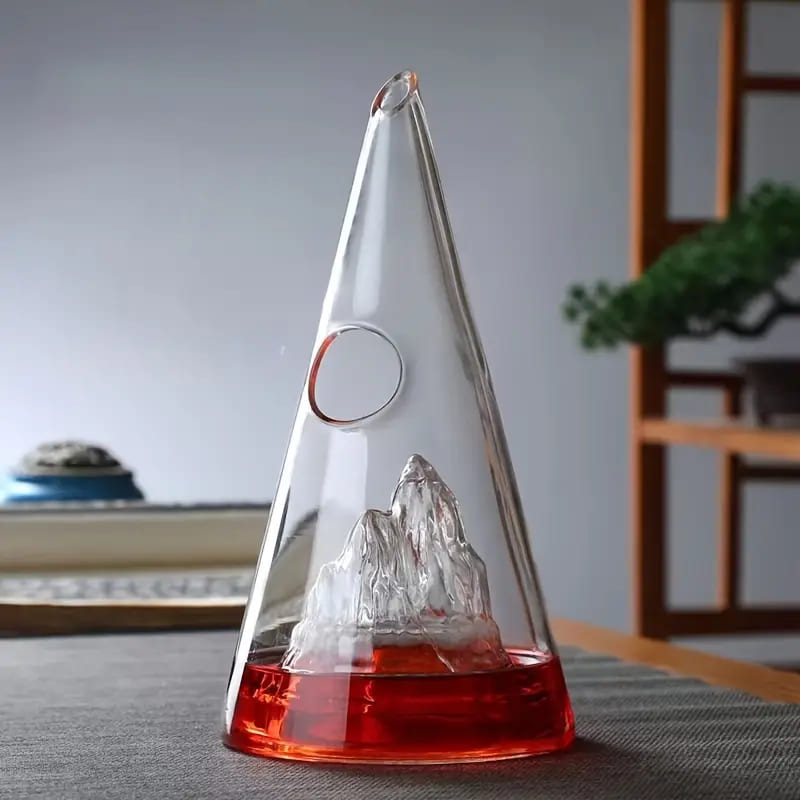 Whiskey Wine Decanter Pyramid Glass Bar at Home