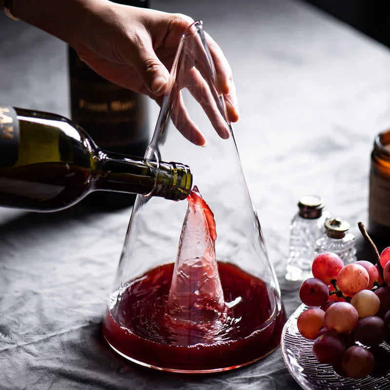 Whiskey Wine Decanter Pyramid Glass Bar at Home