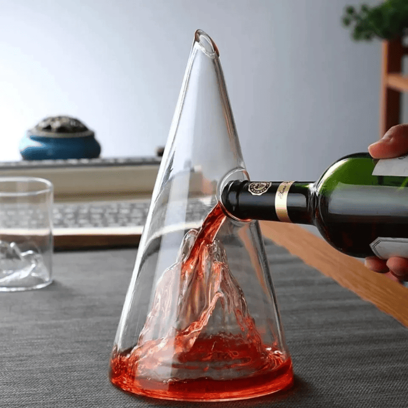 Whiskey Wine Decanter Pyramid Glass Bar at Home