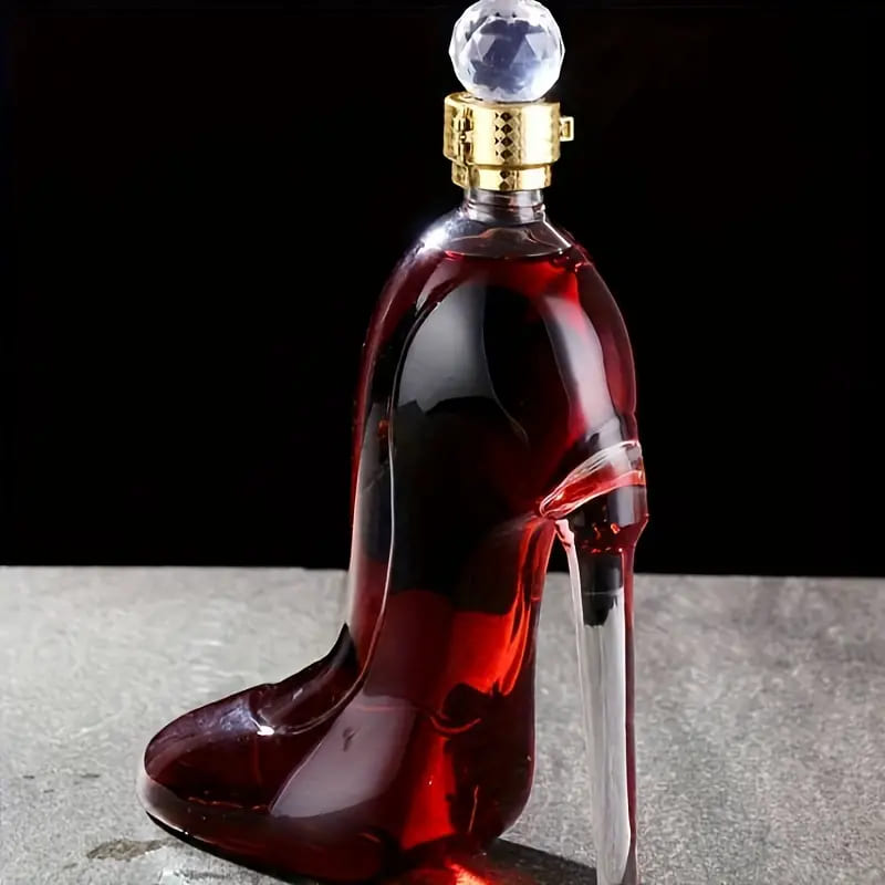 Wine and Whisky Decanter Shoe Glass Bar at Home