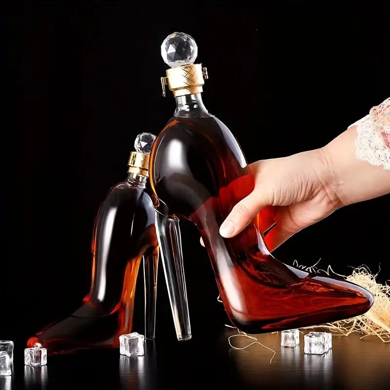 Wine and Whisky Decanter Shoe Glass Bar at Home