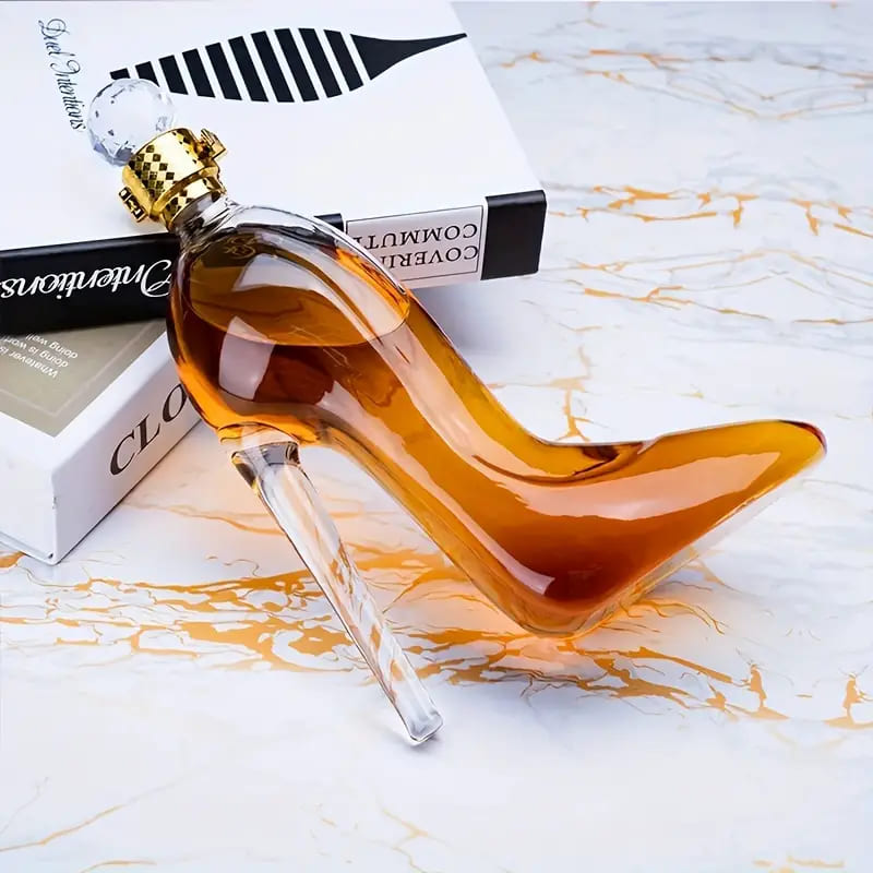 Wine and Whisky Decanter Shoe Glass Bar at Home