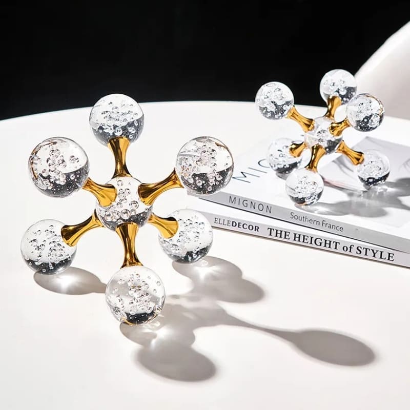 Modern Crystal Table Decoration Molecule Ornament Polystyrene