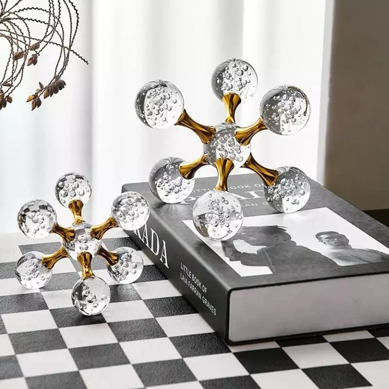 Modern Crystal Table Decoration Molecule Ornament Polystyrene