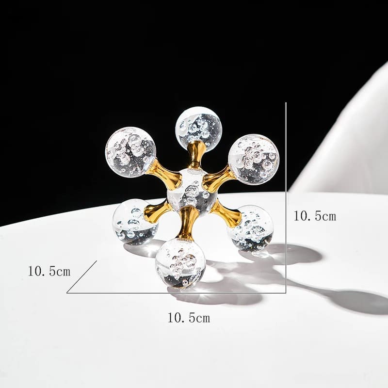 Modern Crystal Table Decoration Molecule Ornament Polystyrene