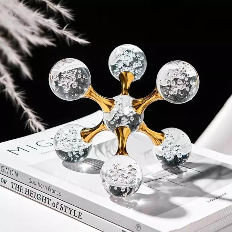 Modern Crystal Table Decoration Molecule Ornament Polystyrene
