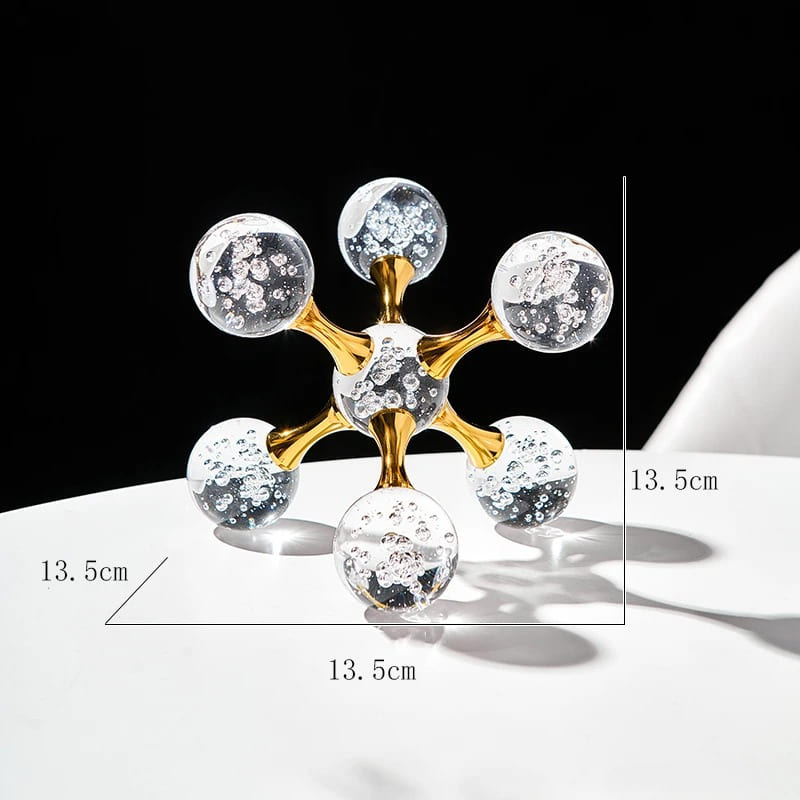 Modern Crystal Table Decoration Molecule Ornament Polystyrene