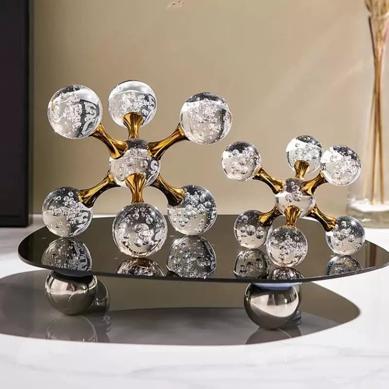Modern Crystal Table Decoration Molecule Ornament Polystyrene