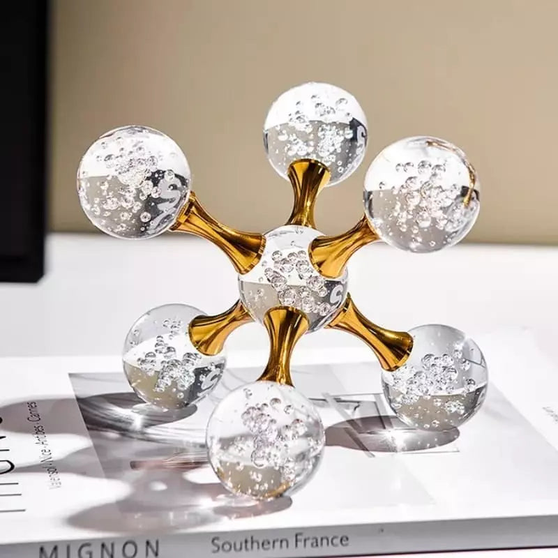 Modern Crystal Table Decoration Molecule Ornament Polystyrene