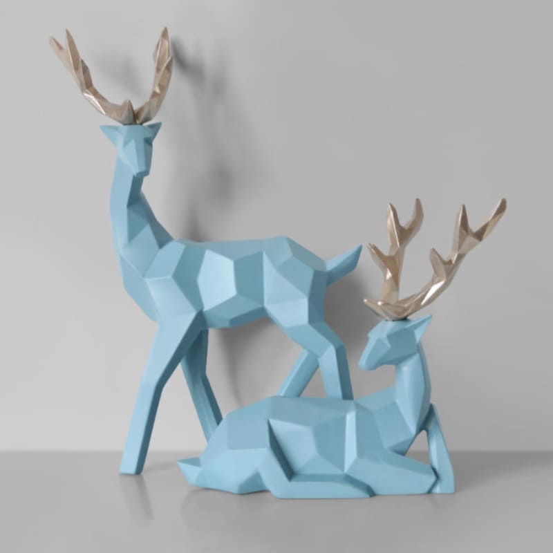 Resin Table Decoration Deer Statue 2 Pieces