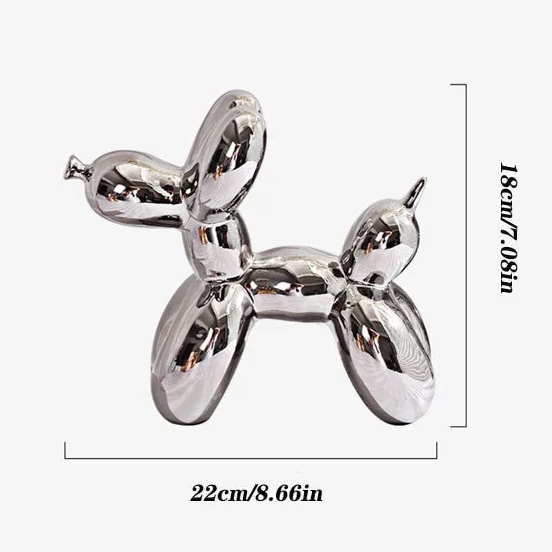 Living Room Decoration Ceramic Dog Balloon Statue