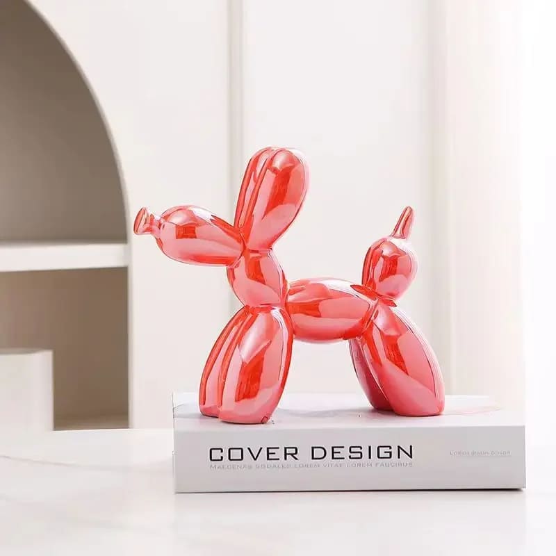 Living Room Decoration Ceramic Dog Balloon Statue