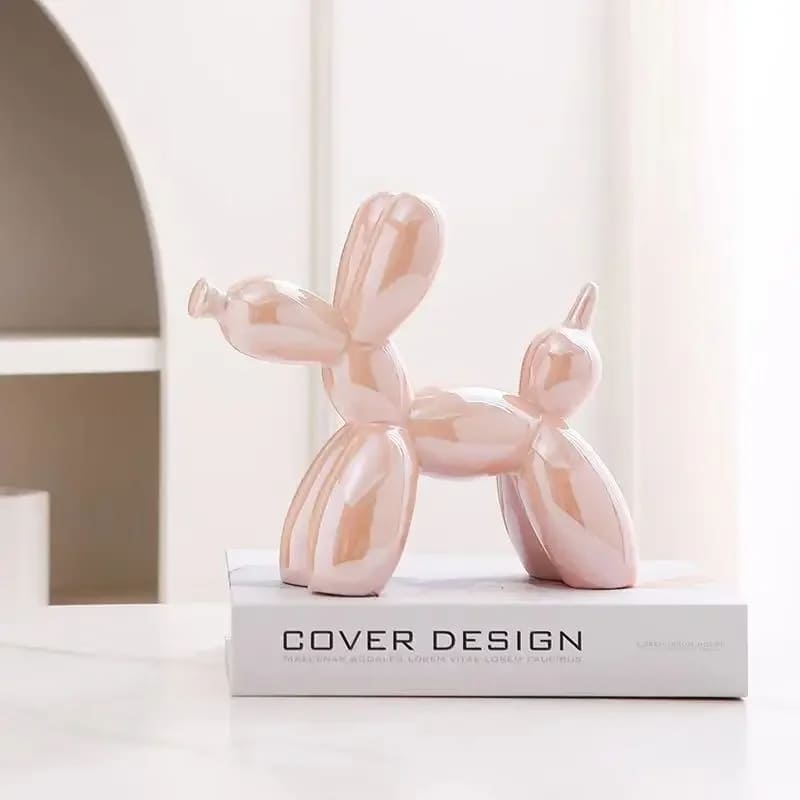 Living Room Decoration Ceramic Dog Balloon Statue