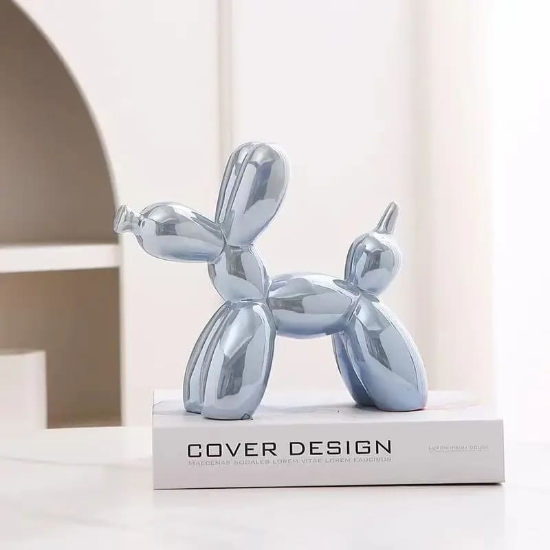 Living Room Decoration Ceramic Dog Balloon Statue
