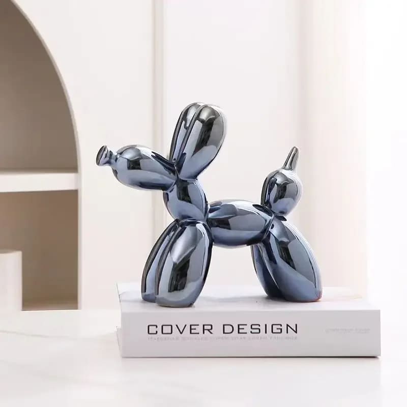 Living Room Decoration Ceramic Dog Balloon Statue