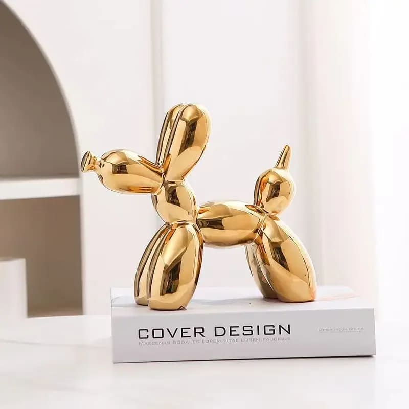 Living Room Decoration Ceramic Dog Balloon Statue