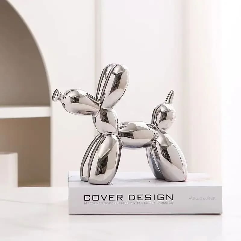 Living Room Decoration Ceramic Dog Balloon Statue