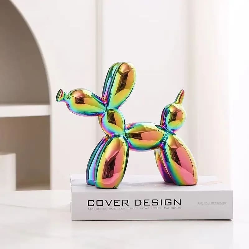 Living Room Decoration Ceramic Dog Balloon Statue