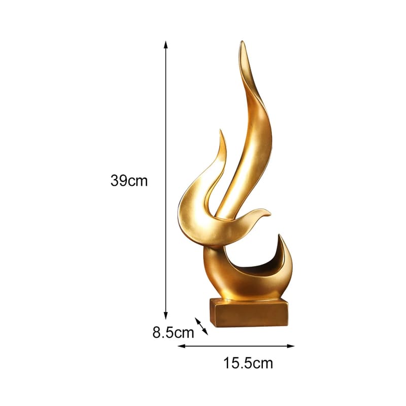 Room Decoration Resin Abstract Flame Sculpture Polystone