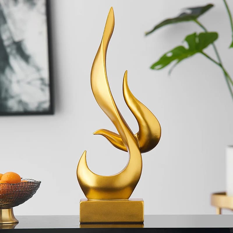 Room Decoration Resin Abstract Flame Sculpture Polystone