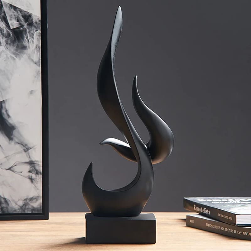 Room Decoration Resin Abstract Flame Sculpture Polystone