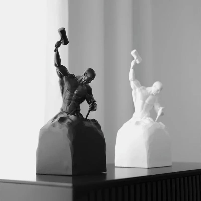 Living Room Decor Resin Statue of a Man Sculpting