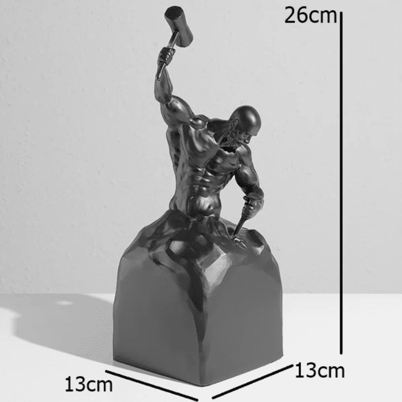 Living Room Decor Resin Statue of a Man Sculpting