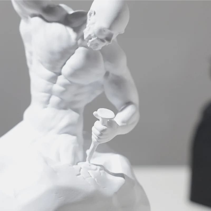 Living Room Decor Resin Statue of a Man Sculpting