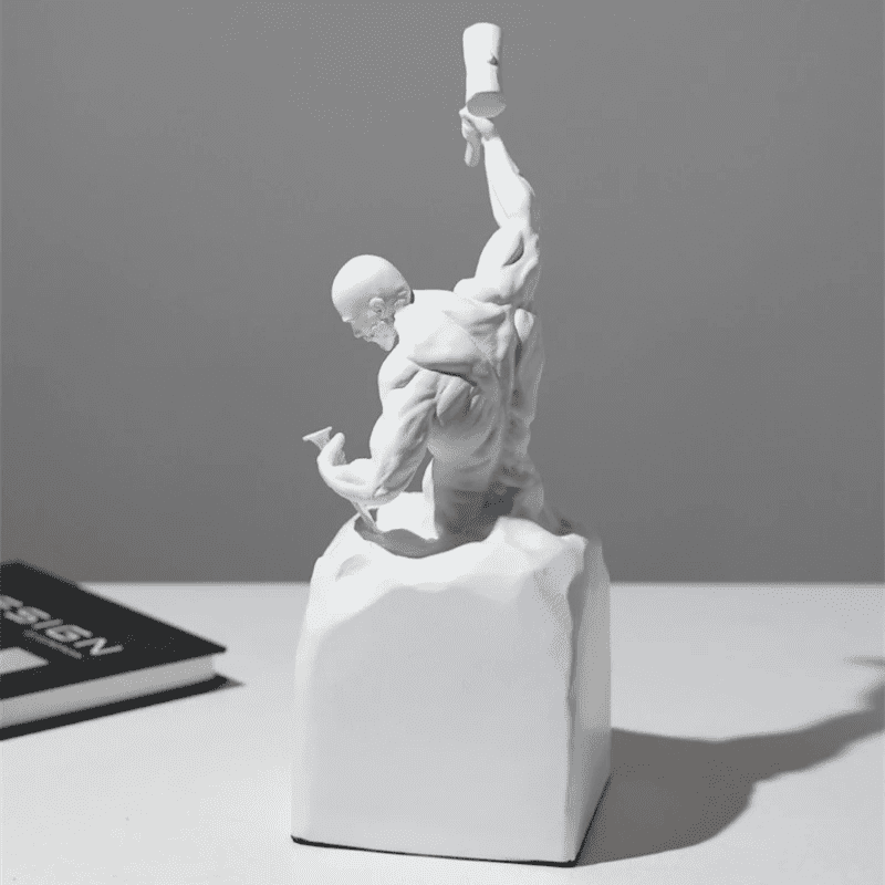 Living Room Decor Resin Statue of a Man Sculpting