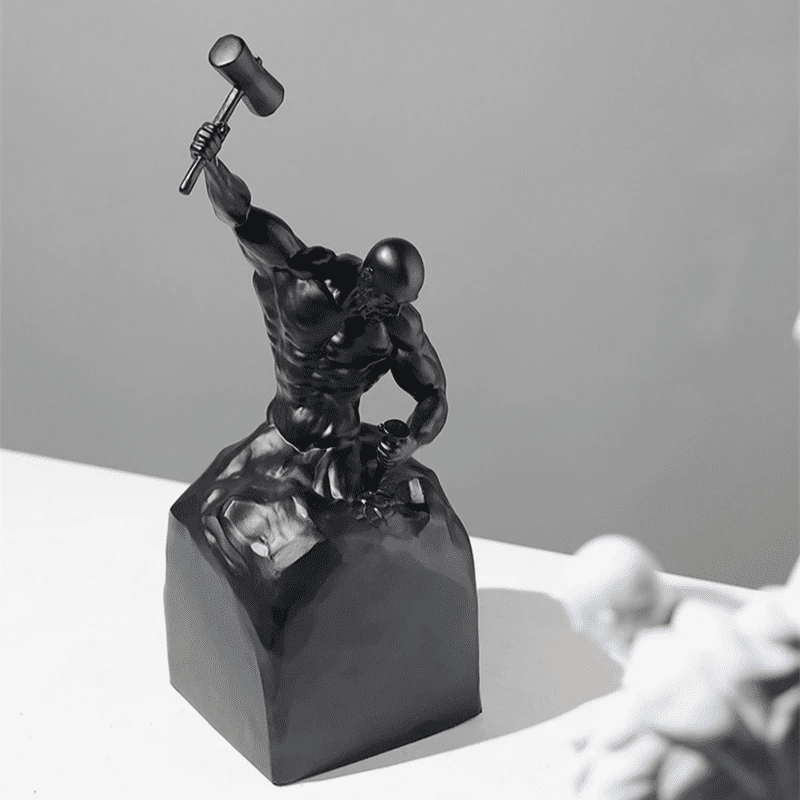 Living Room Decor Resin Statue of a Man Sculpting