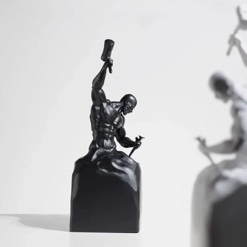 Living Room Decor Resin Statue of a Man Sculpting