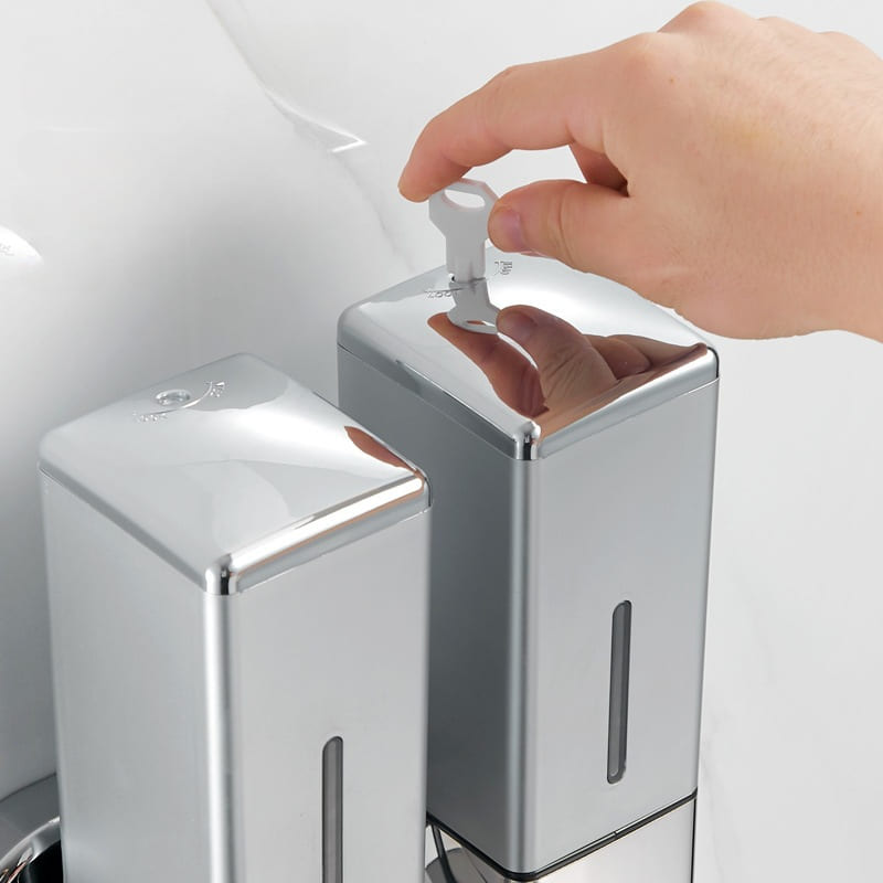 Square Liquid Soap, Shampoo, Conditioner Dispenser