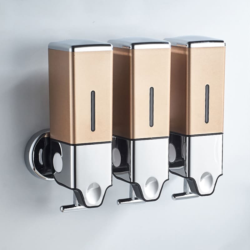 Square Liquid Soap, Shampoo, Conditioner Dispenser