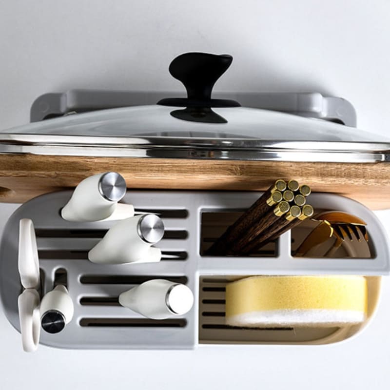 Dish Drainer with Silverware and Knife Holder