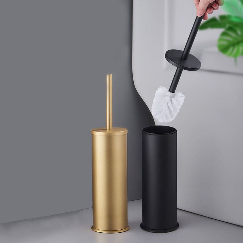 Premium Aluminum Bathroom Toilet Brush with Holder