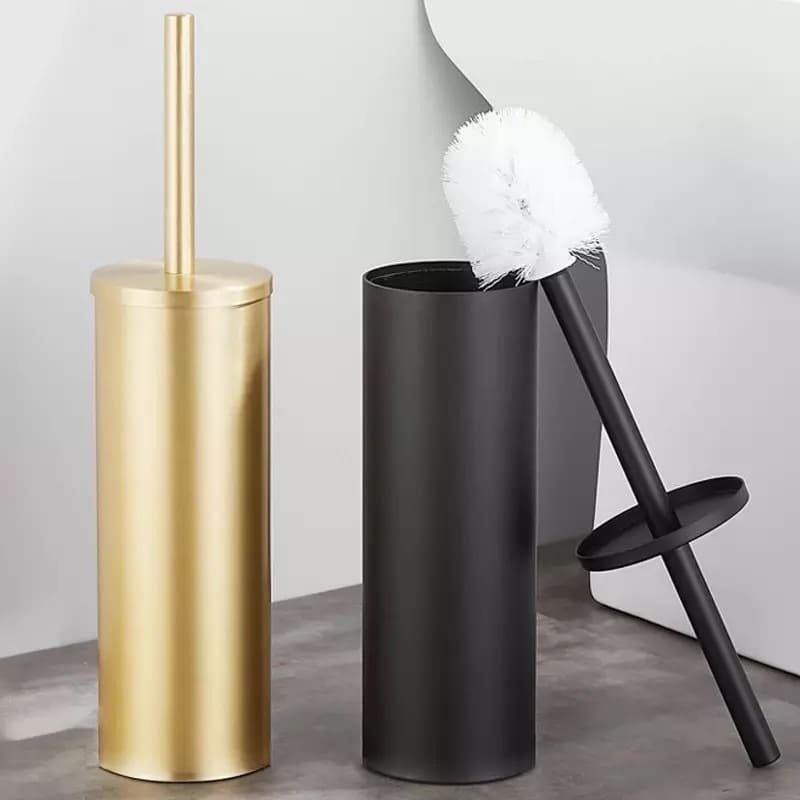 Premium Aluminum Bathroom Toilet Brush with Holder