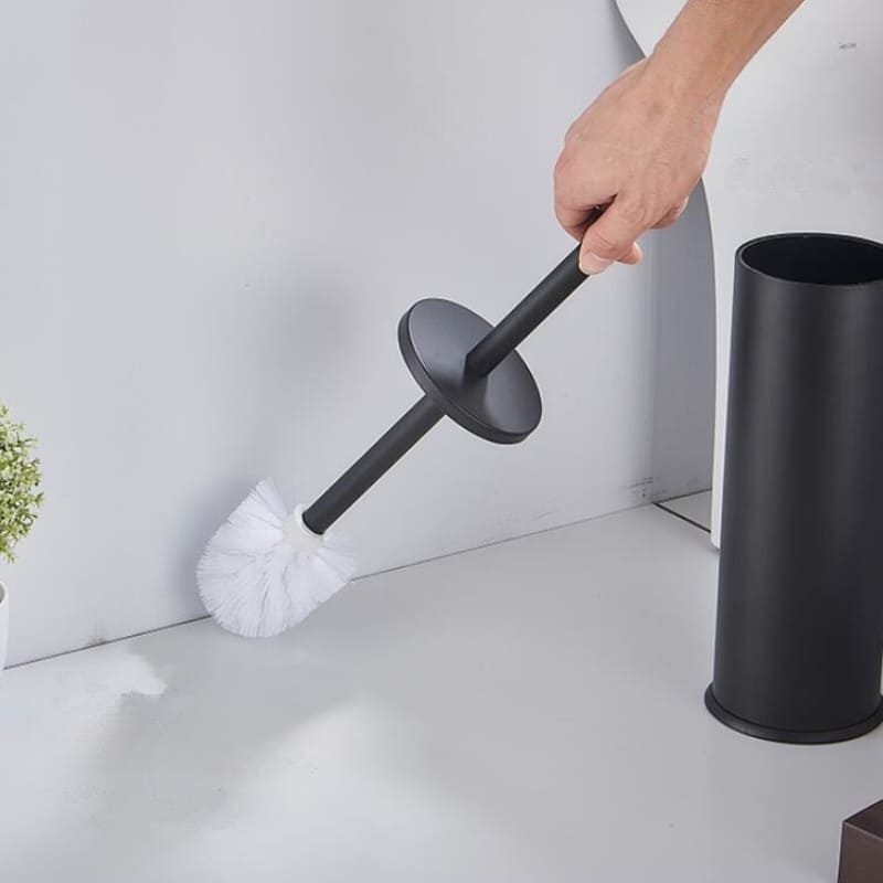Premium Aluminum Bathroom Toilet Brush with Holder