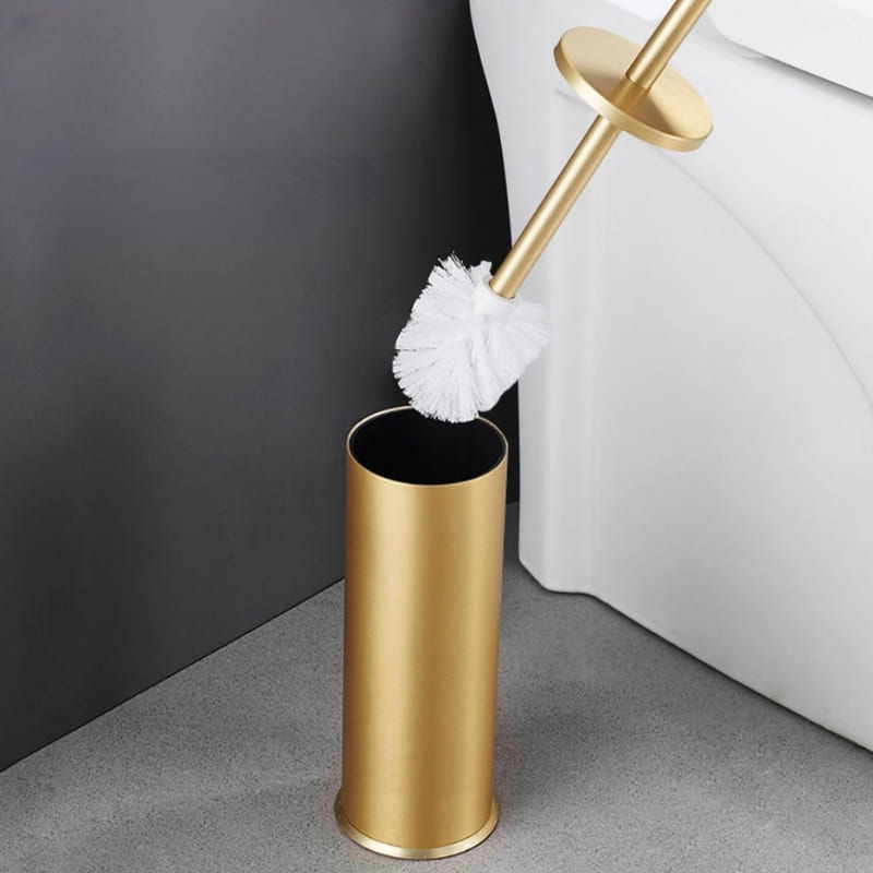 Premium Aluminum Bathroom Toilet Brush with Holder