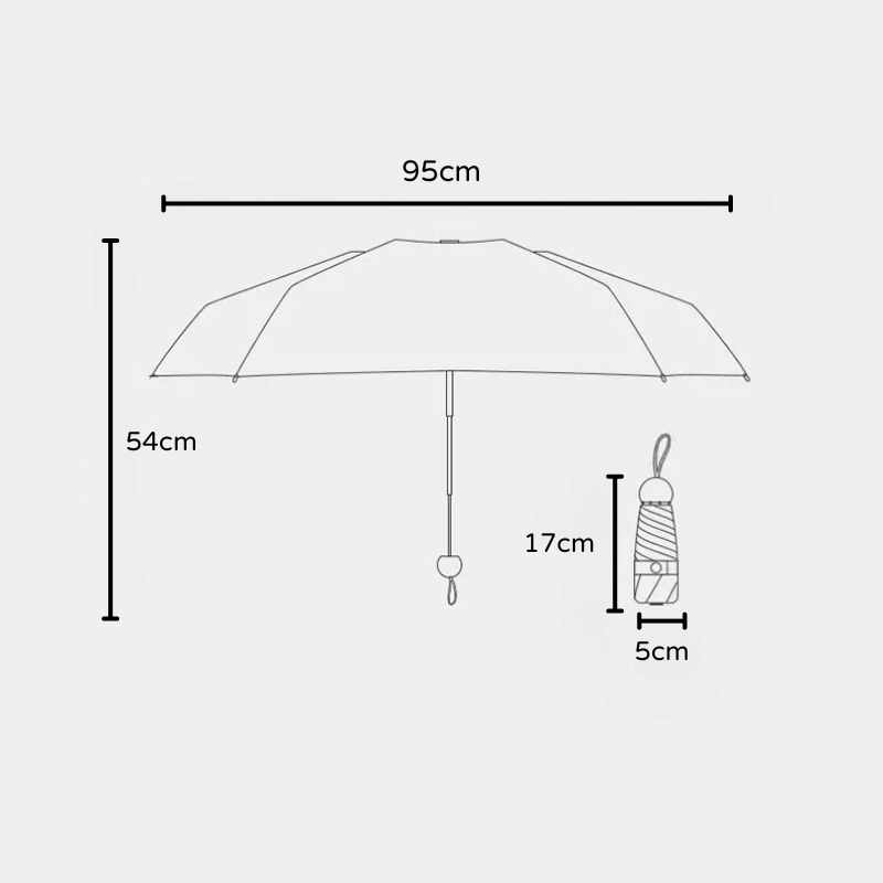 Mini Pocket Umbrella Resistant UV Protection