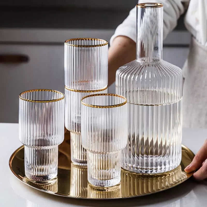 Borosilicate Glass Pitcher with Cups Juice Pitcher