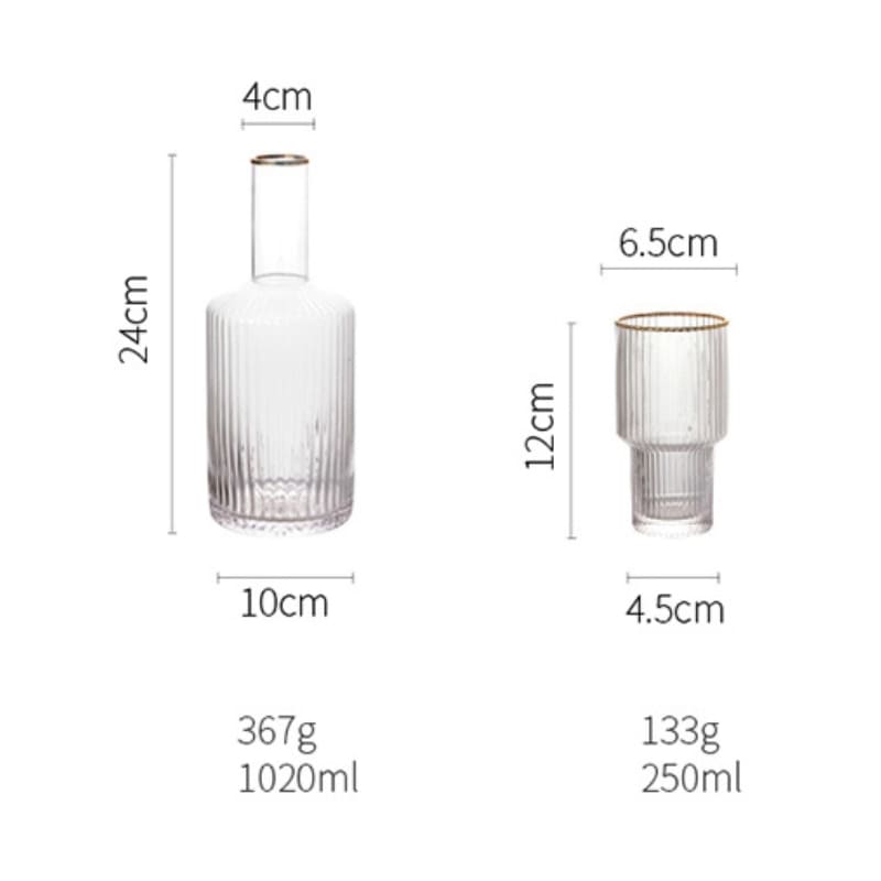 Borosilicate Glass Pitcher with Cups Juice Pitcher