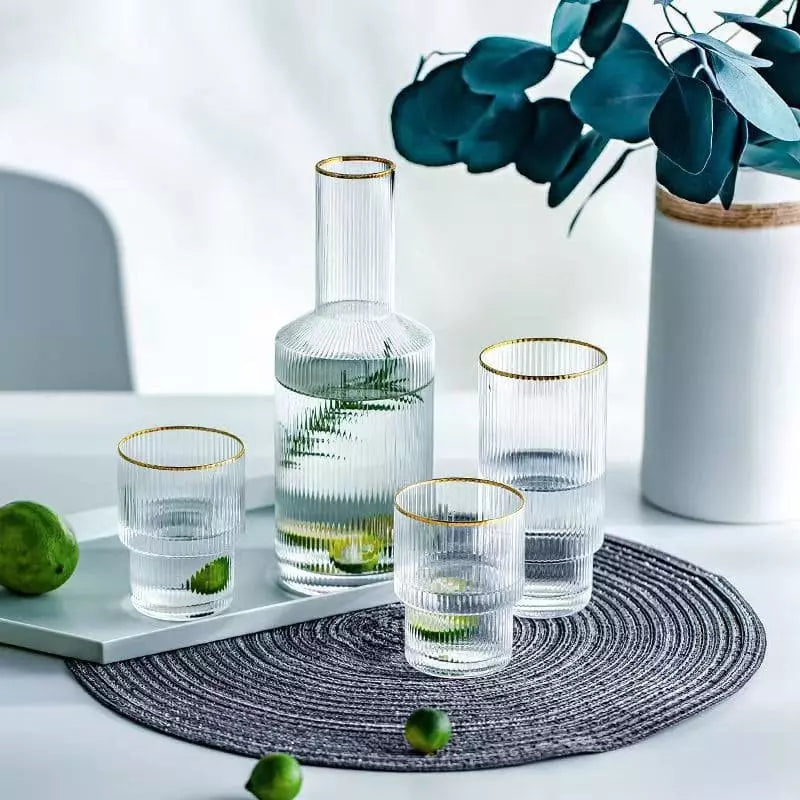 Borosilicate Glass Pitcher with Cups Juice Pitcher